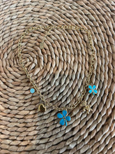 Afbeelding in Gallery-weergave laden, Ketting bedel turquoise/goud