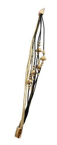 Armband Annet hartjes goud/zwart