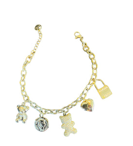 Armband met bedels en strass