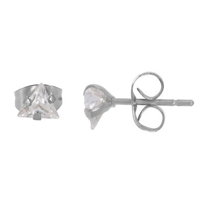 Oorstekers Triangle Zilver