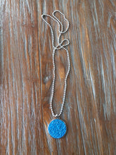 Afbeelding in Gallery-weergave laden, Kettting drusy cabochon blauw