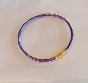 Armband pvc glitter lila