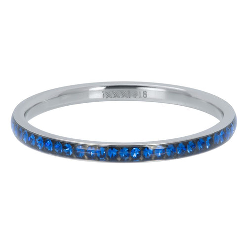 Zirconia zilver Capri blue 2mm