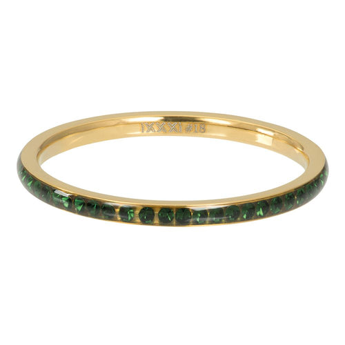 Zirconia Emerald 2mm goud